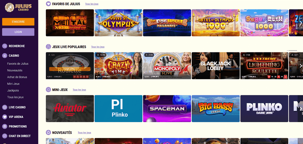 Évaluation du casino Julius 2025 - Bonus jusqu'à 3 000 € + 150 FS Évaluation du casino Julius 2025 - Bonus jusqu'à 3 000 € + 150 FS